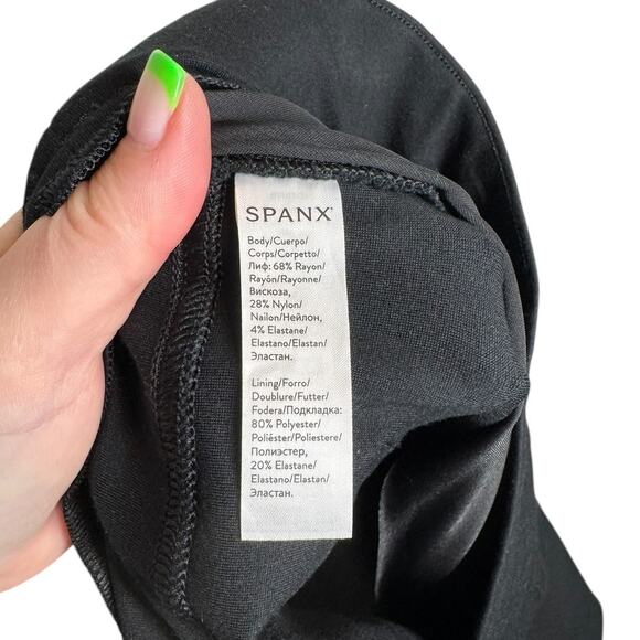 Spanx The Perfect Pant Ankle 4 Pocket Black Ponte Knit Large Classic Minimal - Picture 8 of 10